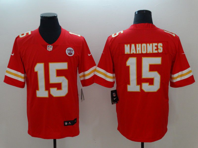 Men Kansas City Chiefs #15 Mahomes Red Vapor Untouchable Player Nike Limited NFL Jerseys